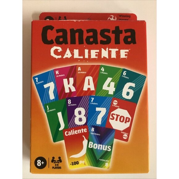 Canasta Caliente Playing Card Game - Winning Moves - Family Game Night Ages 8+ - Picture 4 of 4